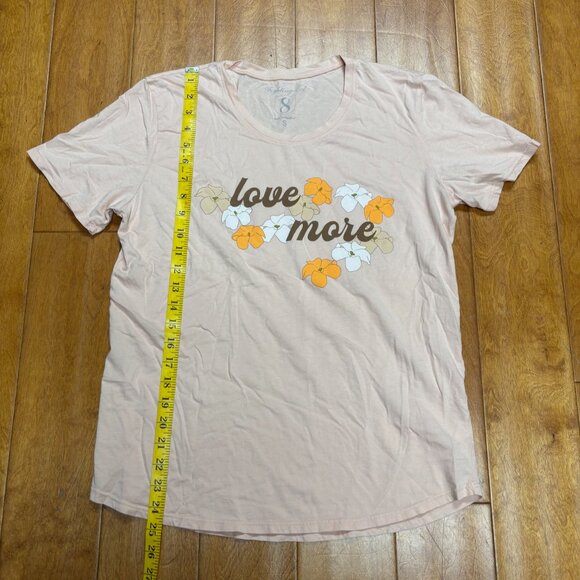 Fighting Eel Womens Graphic T-Shirt Size S Aloha Artsy Hawaiian Floral Love - Picture 6 of 9